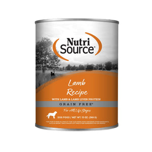 NutriSource- Grain Free Lamb Formula Canned Dog Food, 12.3-oz